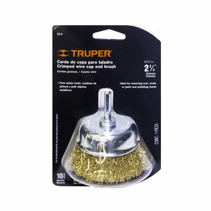 Cepillo copa liso para taladro 1-3/4 Truper CO-2 / 11571