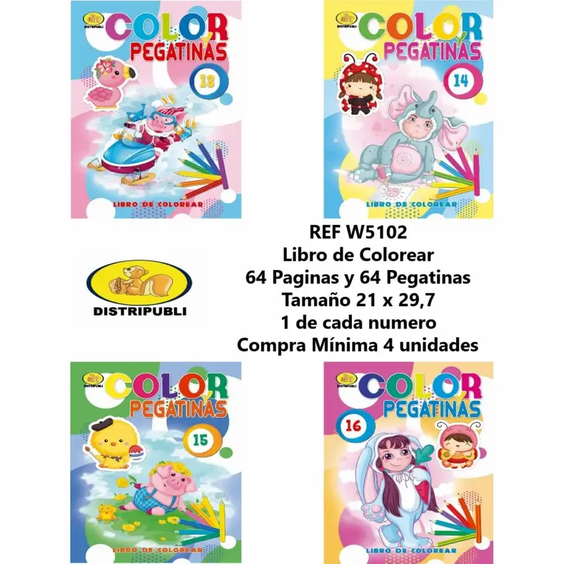 Libro para pintar con pegatinas