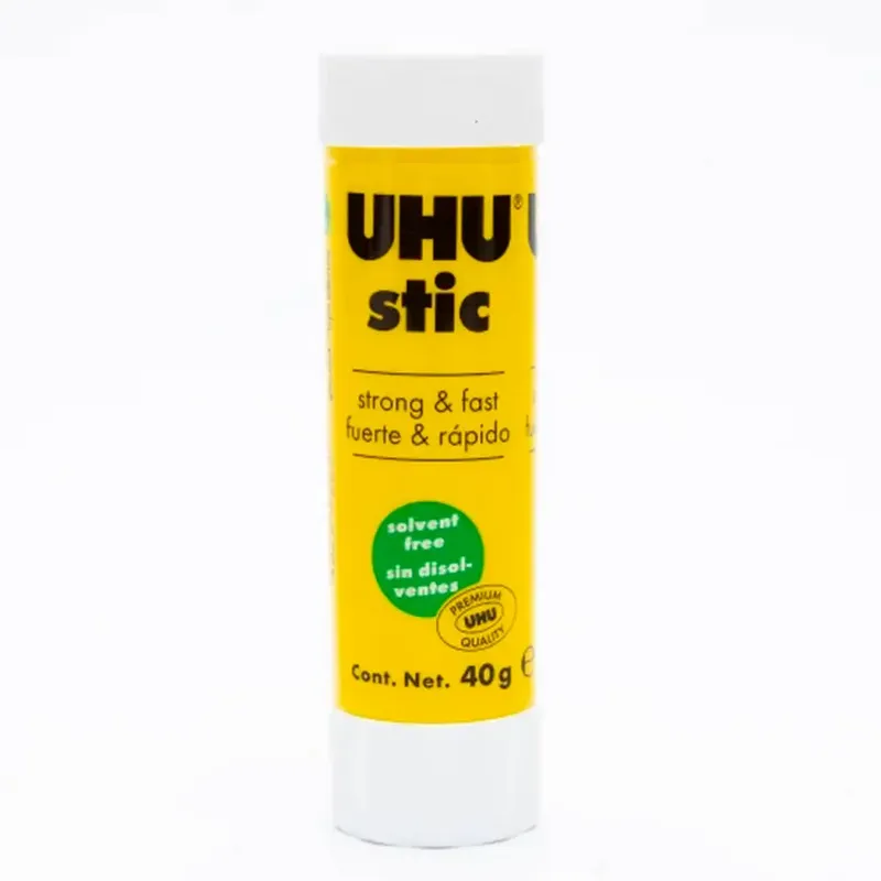 UHU - Barras de pegamento de 1.41 onzas, paquete de 1 barra blanca y 1 azul