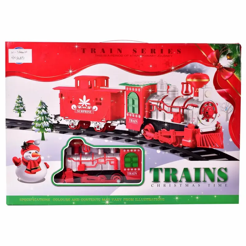 Tren Navideño Eléctrico Con Vías – Set De 9 Piezas De ABS Con Locomotora Y Vagones, Juguete Festivo Para Árbol De Navidad Y Actividades Infantiles
