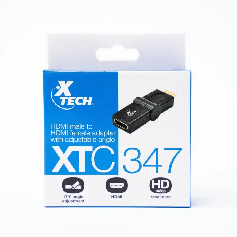 ▷ Xtech Adaptador HDMI Macho a HDMI Hembra Ángulo 90° (XTC-344