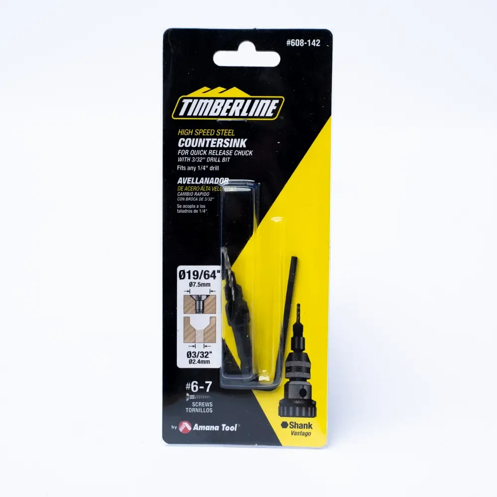 Avellanador Hss Para Tornillo #6-7 Timberline 3/32Plg Zanco-1/4Plg