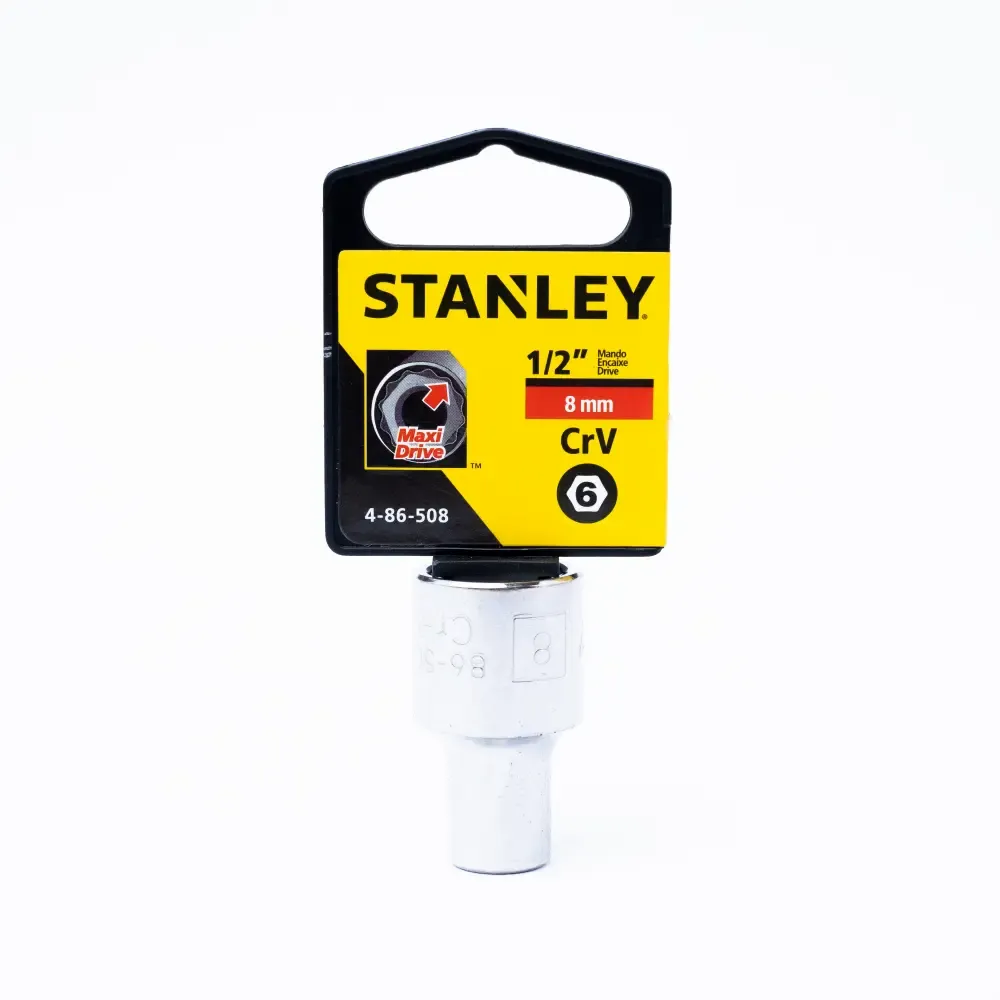 Cubo Corto Hexagonal Métrico Stanley 1/2Plgx8Mm 