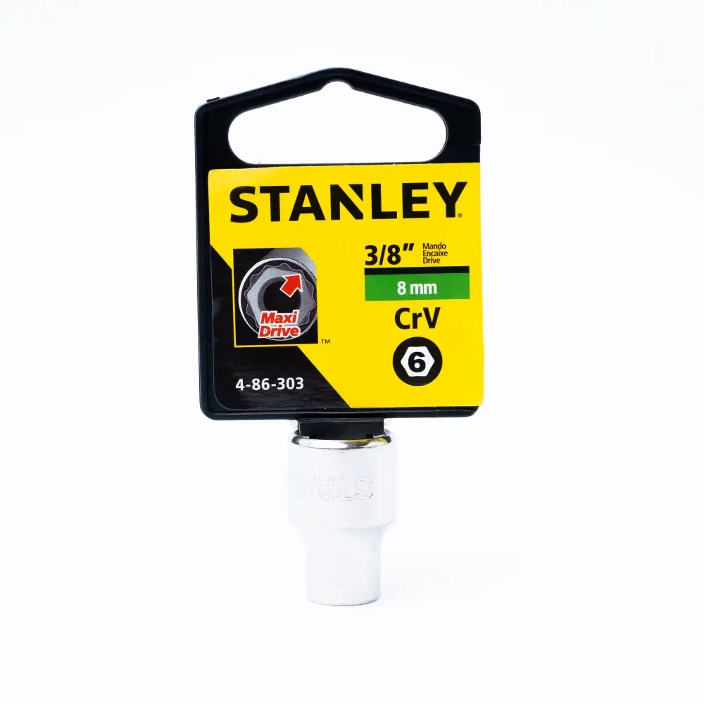 Cubo Corto Hexagonal Métrico Stanley 3/8Plgx8Mm 