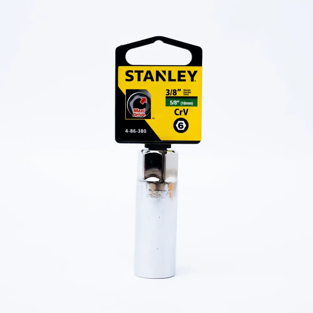 Cubo Hexagonal Cromado Para Bujias Stanley 3/8X5/8-Plg