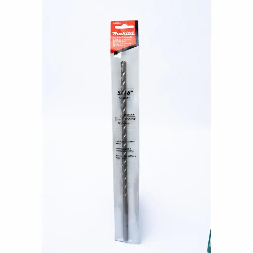 Broca Larga Punta De Carburo Para Concreto Makita 5/16X12-Plg