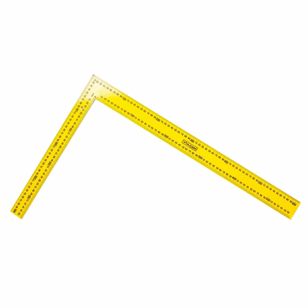Escuadra Amarilla Metalica Para Carpinteria Vulcan 16X24-Plg 