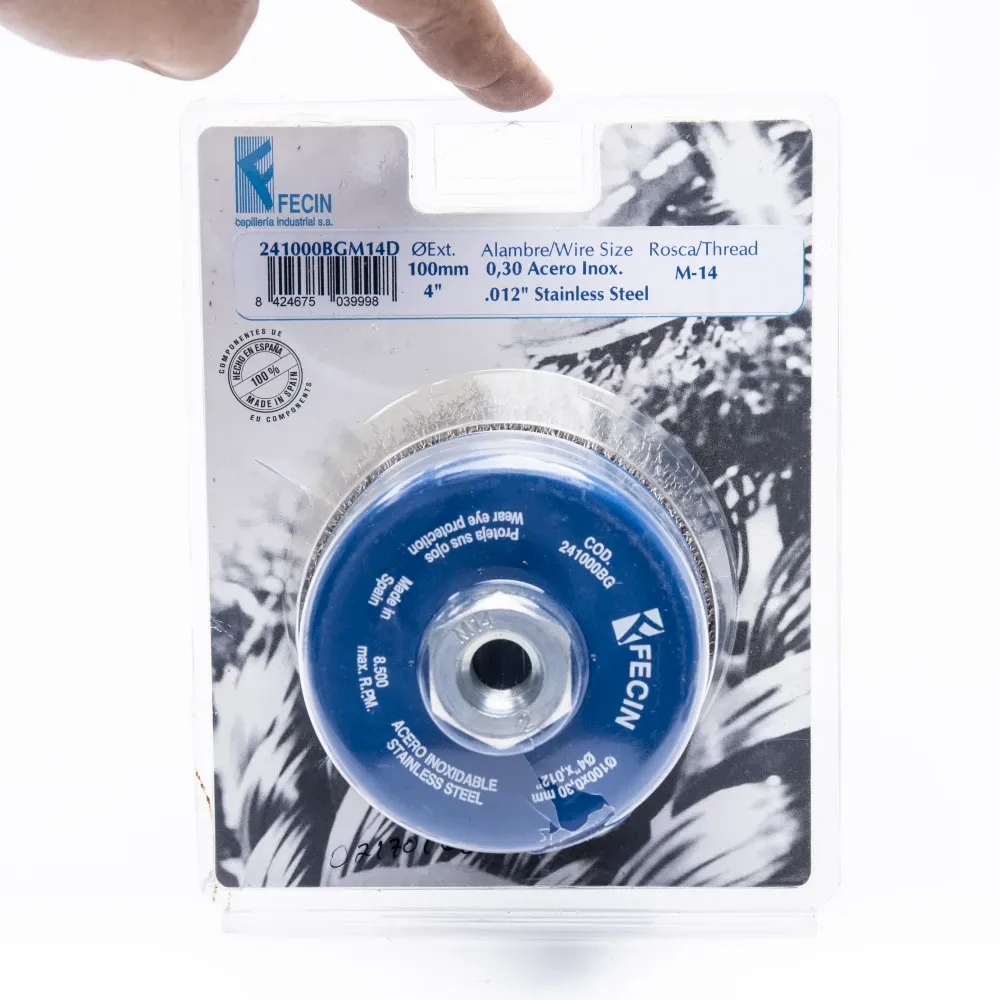 Cepillo Fecin Vaso Ondulado 100/M14/0.30,