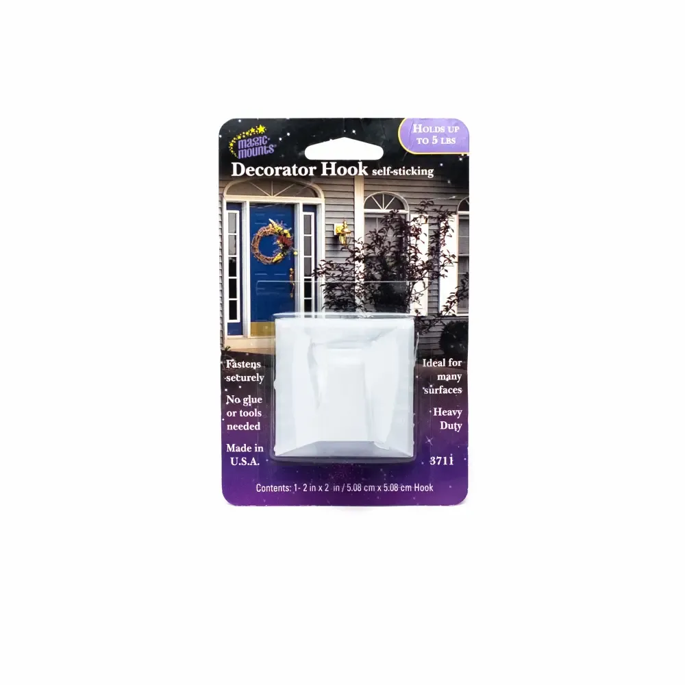Gancho Adhesivo 2X2 Plg Decorativo Capacidad 5 Lbs