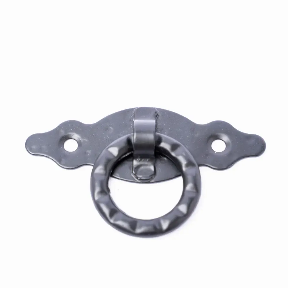 Llamador Horizontal Negro Con Anillo Para Mueble Amig 80X28Mm