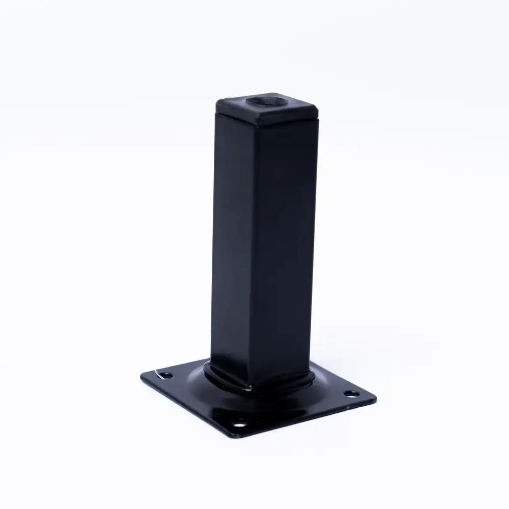 Pata Cuadrada Metalica Negra Para Mueble Amig 25X25X100Mm 