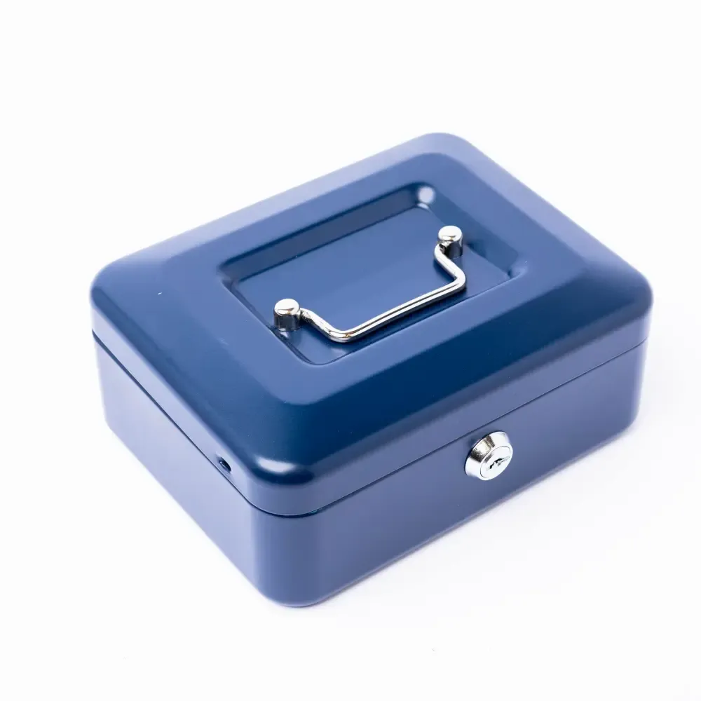 Caja Metalica Super N.2 Azul Marino Para Dinero Joma 