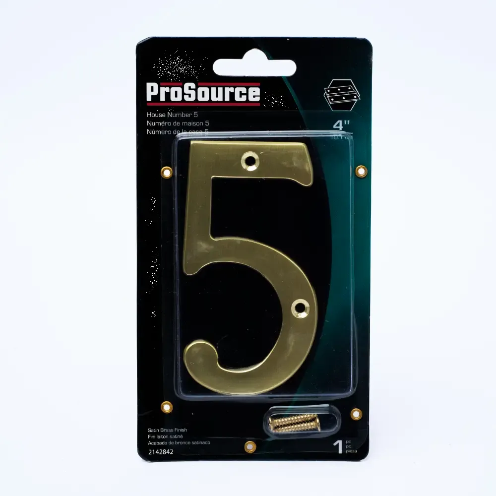 Numero Laton Satinado #5 Atornillable Prosource 4-Plg