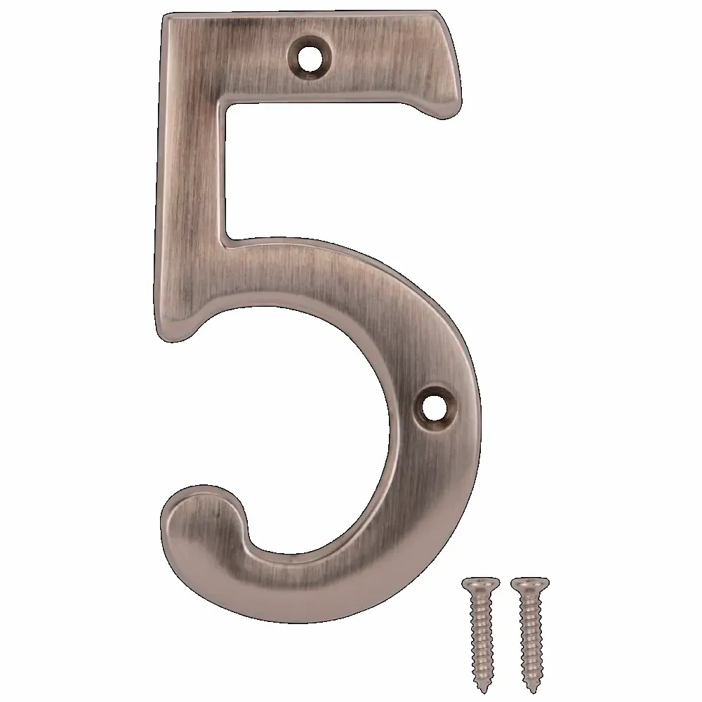 Numero Niquel Satinado #5 Atornillable Prosource 4-Plg