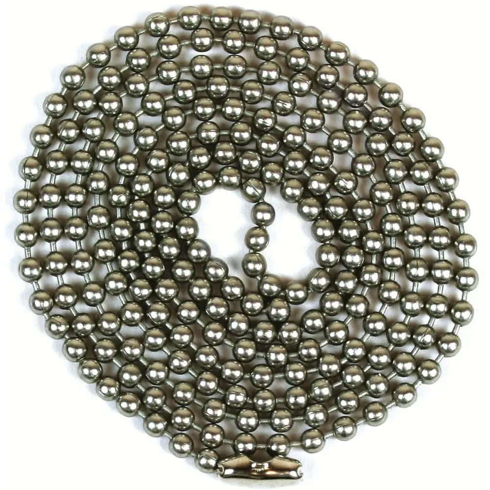 Cadena Decorativa De Bolita Plata Antigua Con Union Jandorf No.6 3-Pie