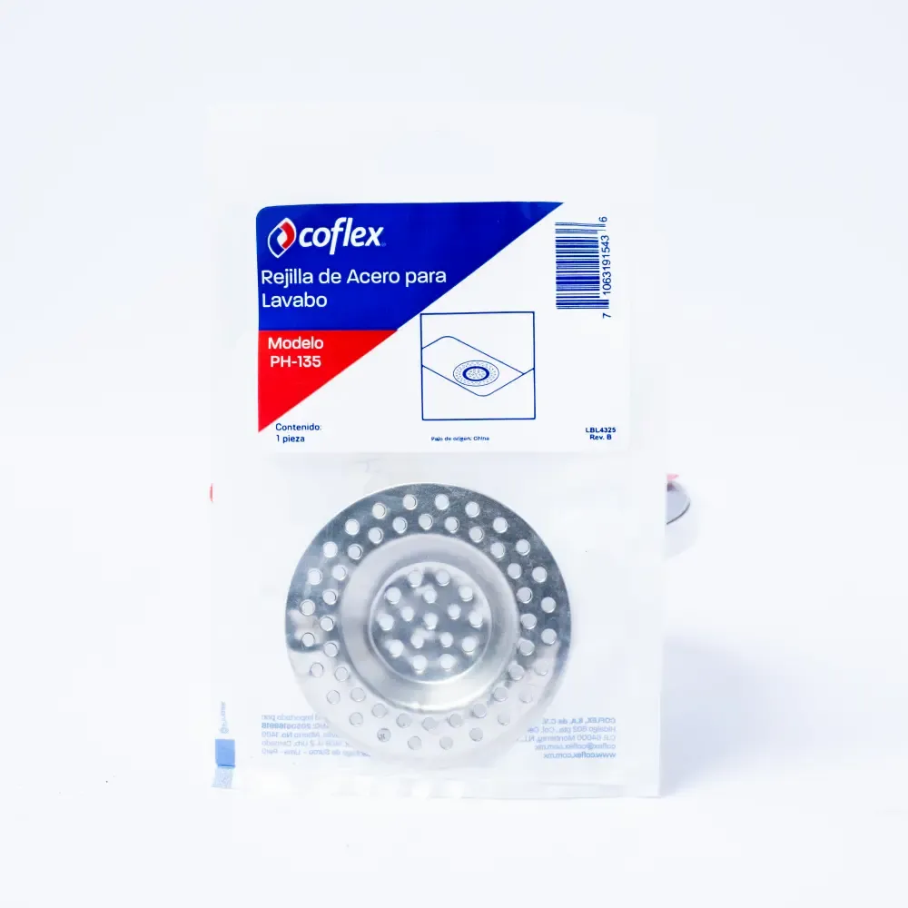 Rejilla Acero Inoxidable Para Desague De Lavabo Coflex 1.1/4-Plg