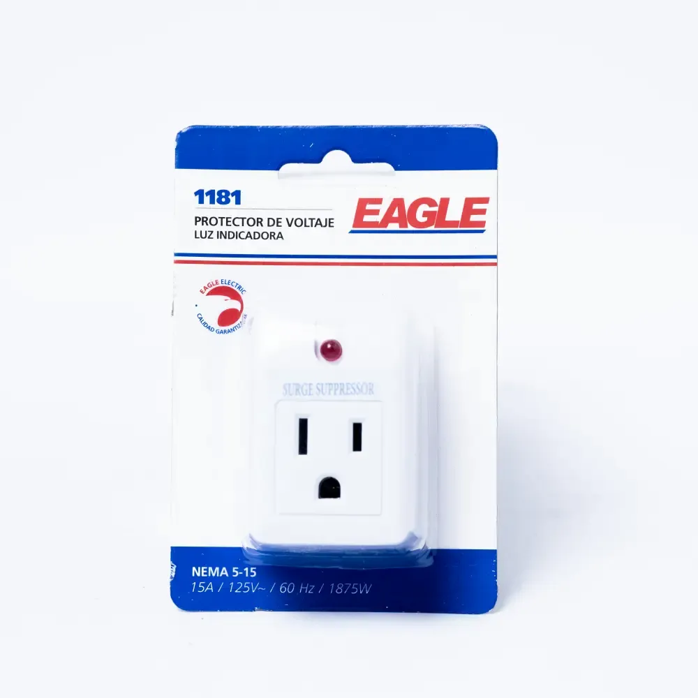 Protector De Voltaje Con Luz Piloto Eagle 125V 15.Amp 1875W