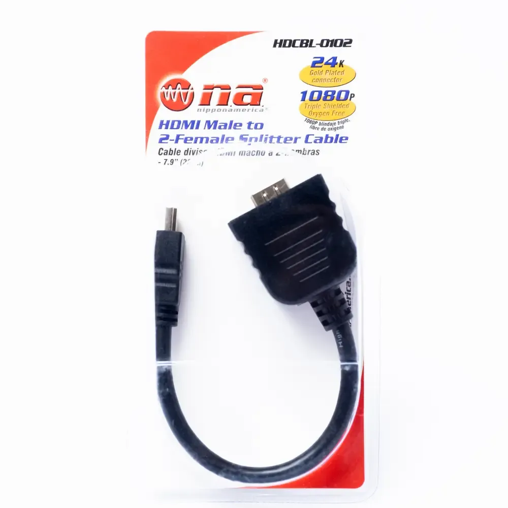 Adaptador Hdmi 1-Entrada Macho A 2-Salidas Hembras Nipponamerica