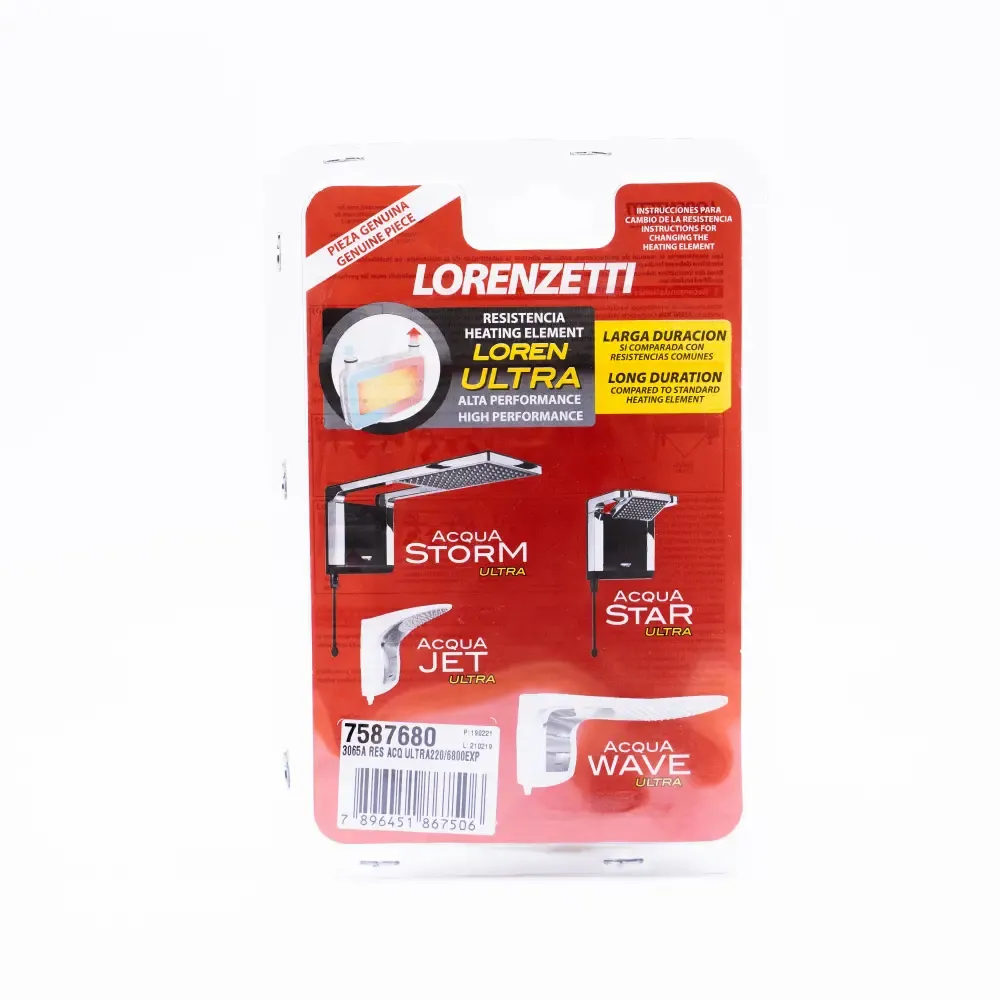 Resistencia Para Ducha Acqua Star/Storm Lorenzetti 220V 6800W 