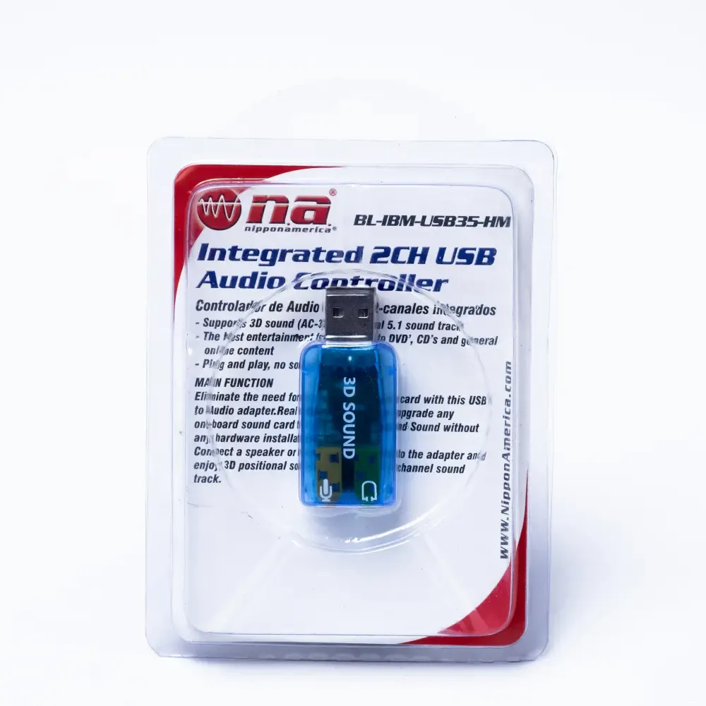 Adaptador De Usb 2-Canales Para Audio Nipponamerican 3.5Mm