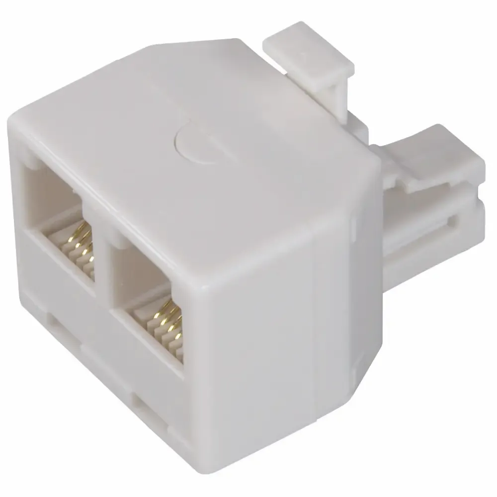 Adaptador Blanco Doble Entrada Para Telefono Zenith
