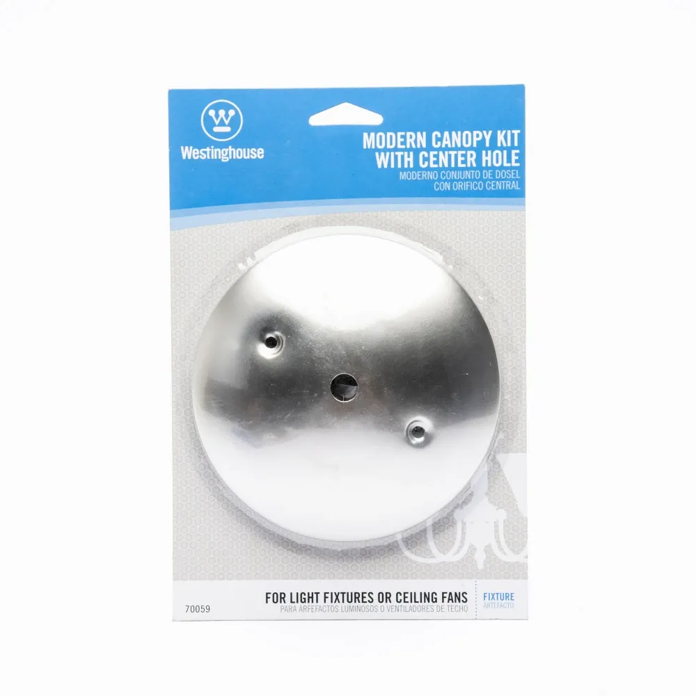 Base Para Lampara Techo Liso Estaño 5Plg