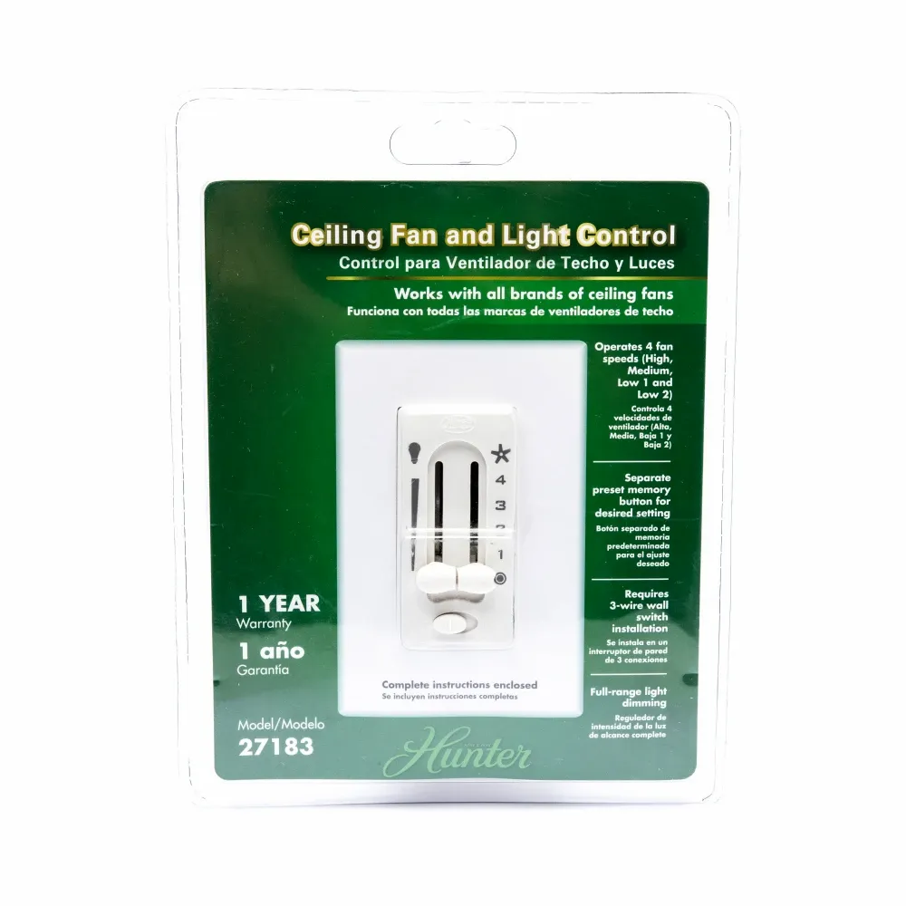 Control Remoto Para Pared Con Dimer Para Ventilador