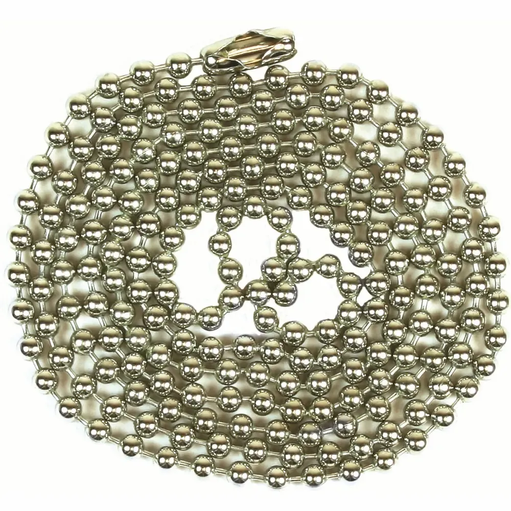 Cadena Decorativa De Bolita Niquel Satinado Con Union Jandorf No.6 3-Pie