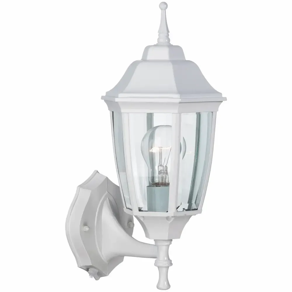 Lampara Farol Blanco Regulable De Pared Para Exteriores Boston Harbor 120V.