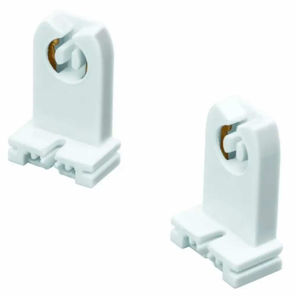 Soporte Plastico Porta Lampara Voltech Base G13 2Piezas