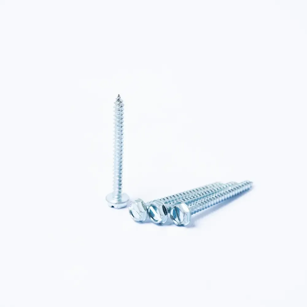 Tornillo Cabeza Hexagonal Galvanizado Para Metal #6X1.1/2-Plg 10-Piezas
