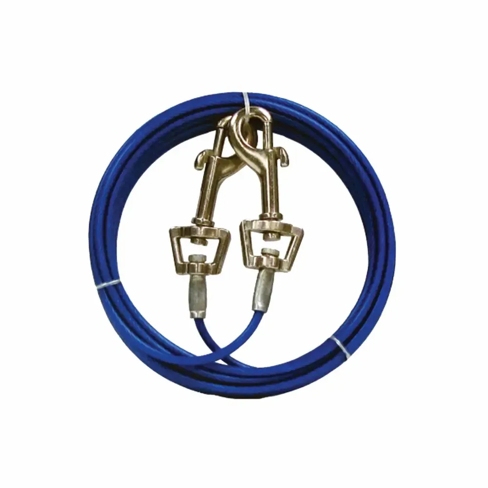 Cable Recubierto De Vinilo Azul Para Perro Boss Pet 20Pies