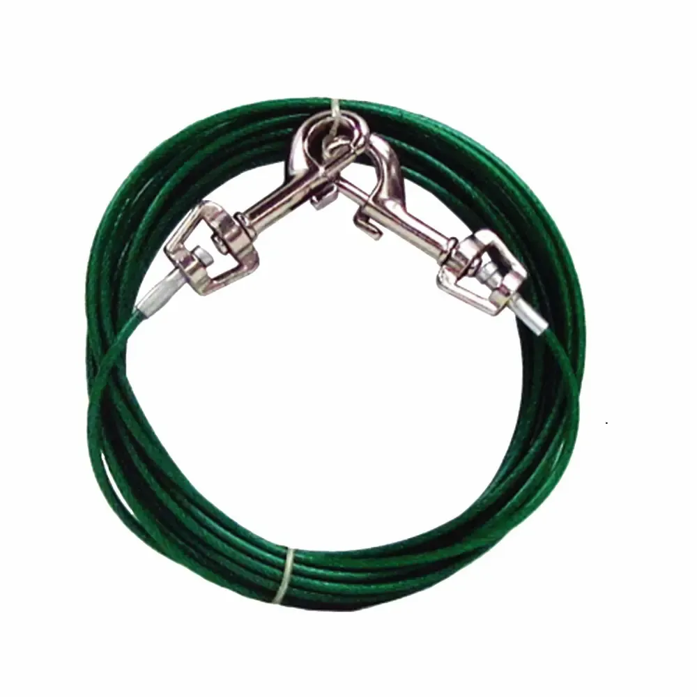 Cable Recubierto De Vinilo Verde Para Perro Boss Pet 20Pies