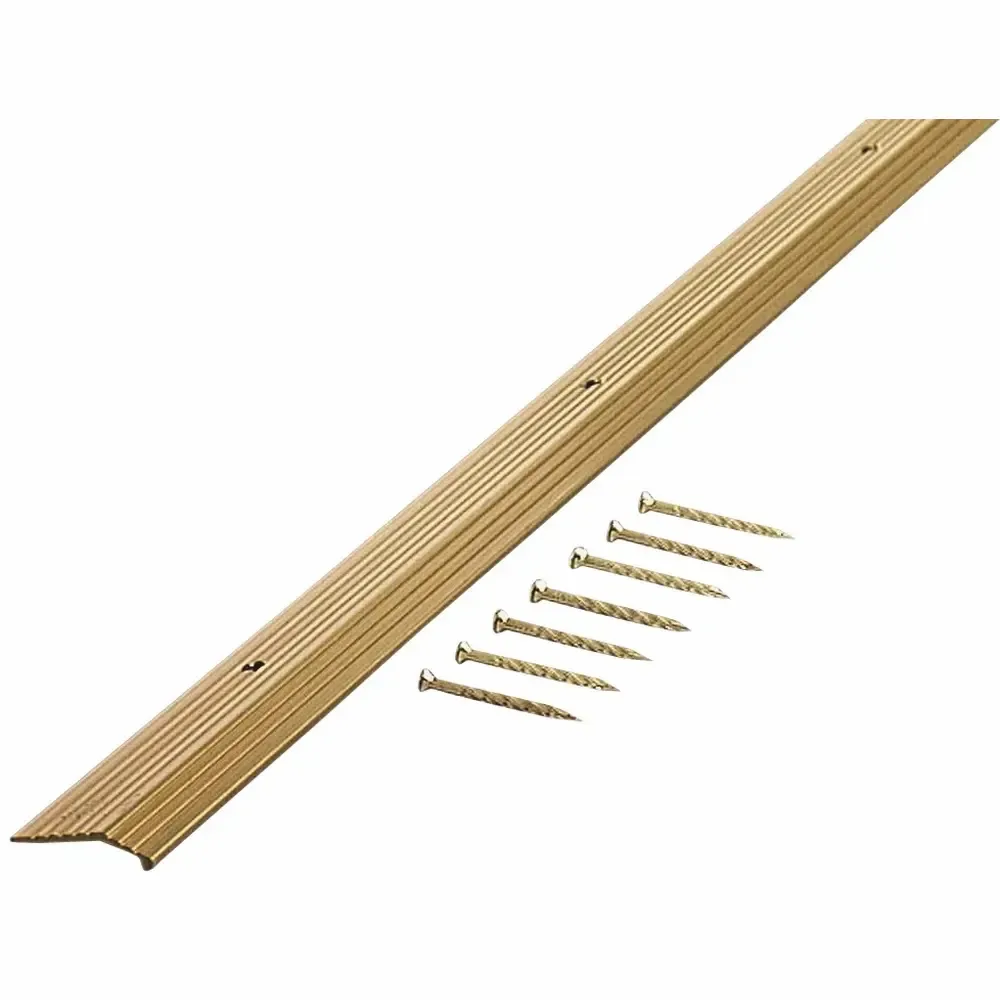 Umbral Estriado Laton Satinado Para Pisos M-D Building 7/8X36 Plg