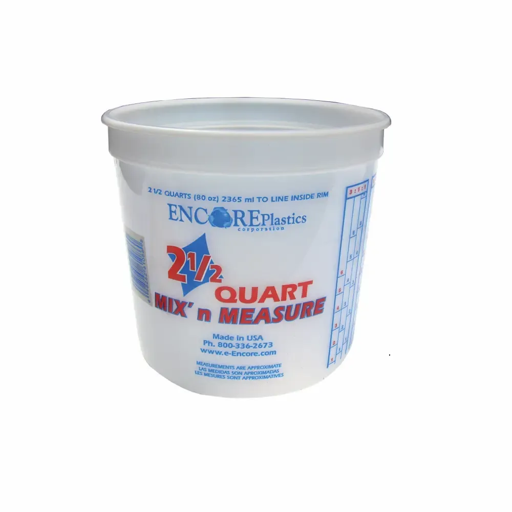 Recipiente Medidor Plastico Para Pintar Encore Plastics 2.5-Cuarto