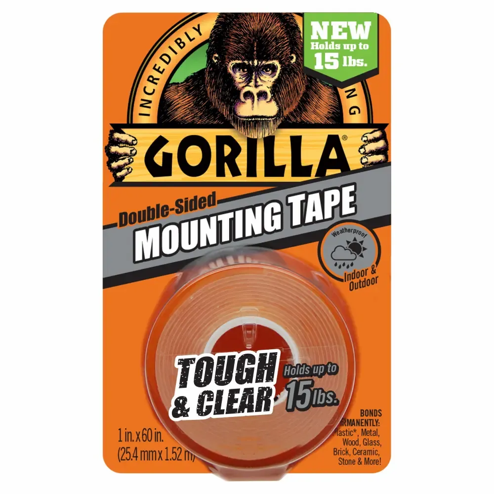 Cinta Adhesiva Doble Cara Transparente Gorilla 1X60 Plg