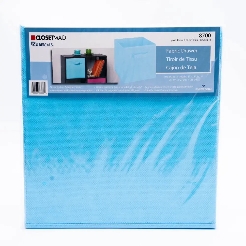 Modulo Cubo Gavetero De Tela Azul Pastel Closetmaid   