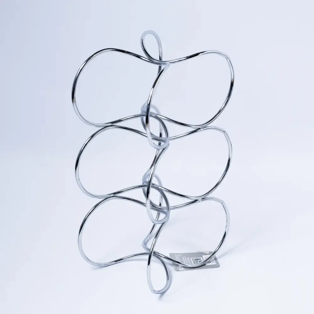 Organizador Metalico Cromo Para Vinos Concepts 29X13.5X15Cm