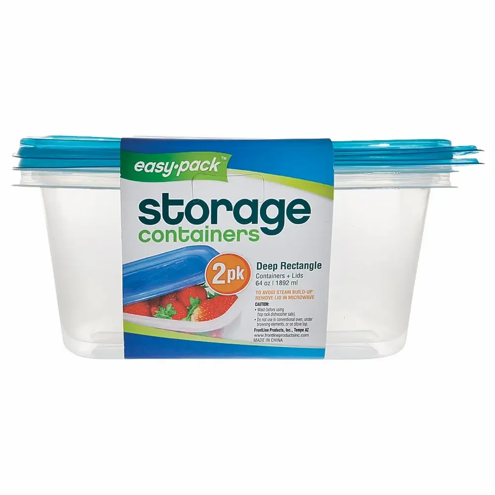 Recipiente Rectangular Plastico Con Tapa Easy-Pack Flp 2-Piezas