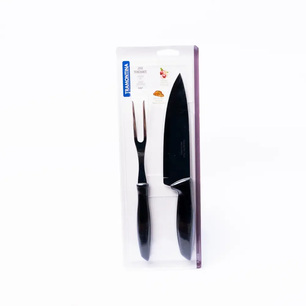 Tenedor Y Cuchillo Plenus Para Servir Tramontina 2-Piezas