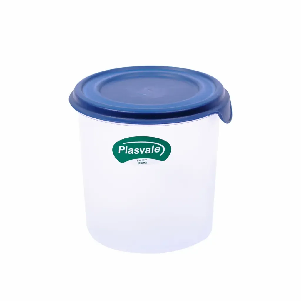 Recipiente Pote Redondo Tapa Color Surtido Para Freezer Plasvale 1.4-Lts