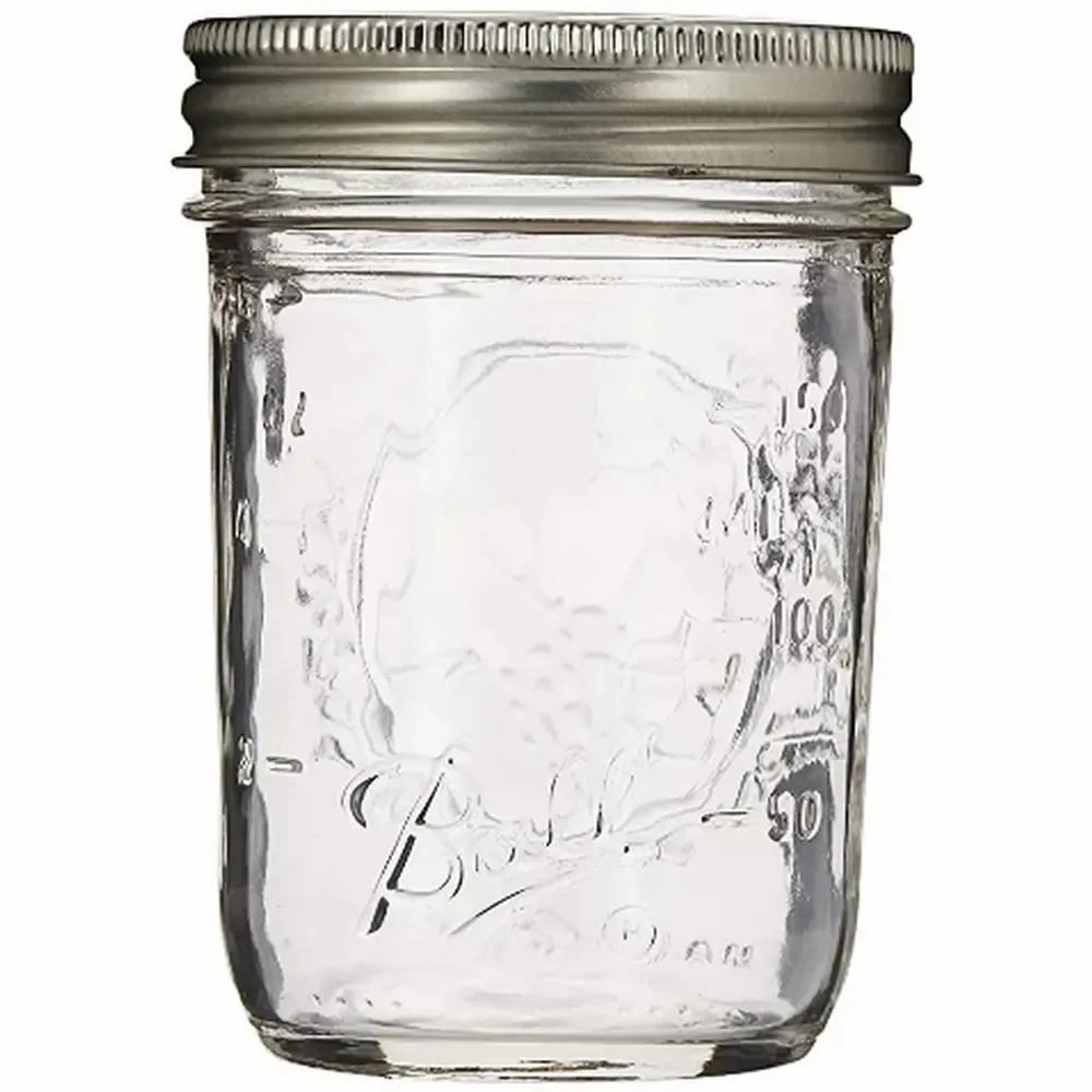 Frasco De Vidrio Claro Con Tapa Ball-Jarden Home 8-Onz
