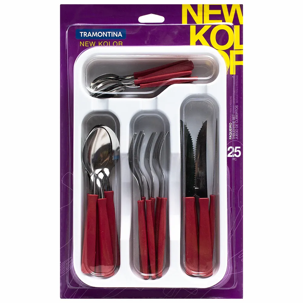 Cubierto Tramontina Juego (25Pzs) New Kolor