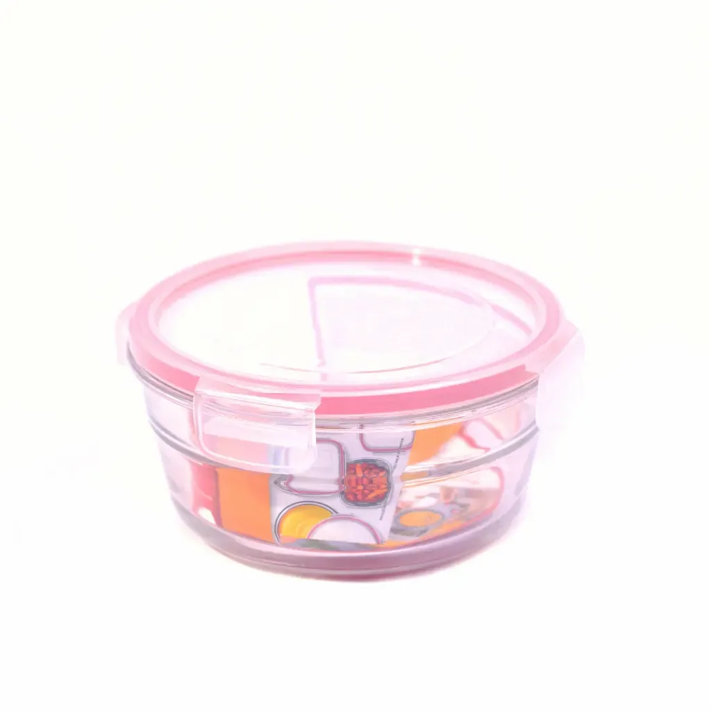 Recipiente Redondo De Vidrio Transparente Para Alimentos Marinex 1-Lts