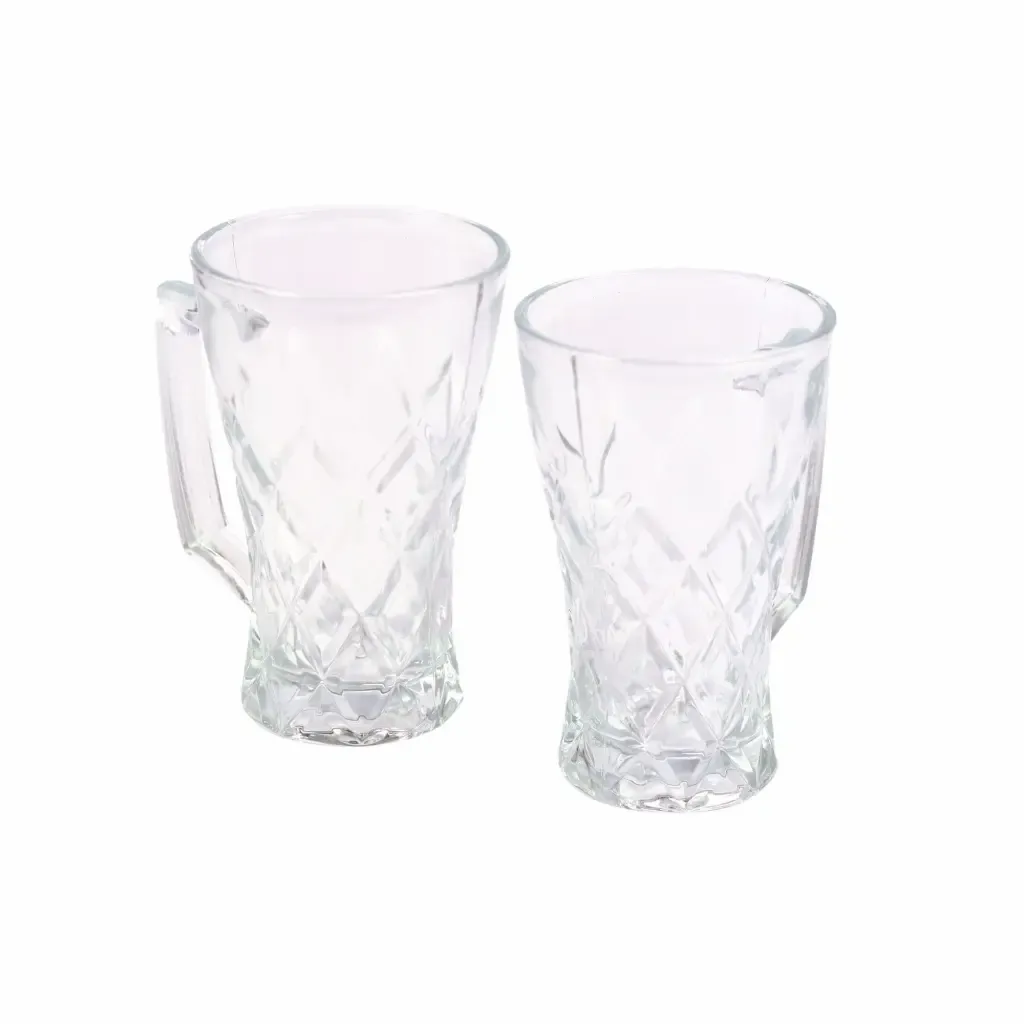 Vaso Vidrio Transparente Plasvale 0.22-Litros  2-Piezas 