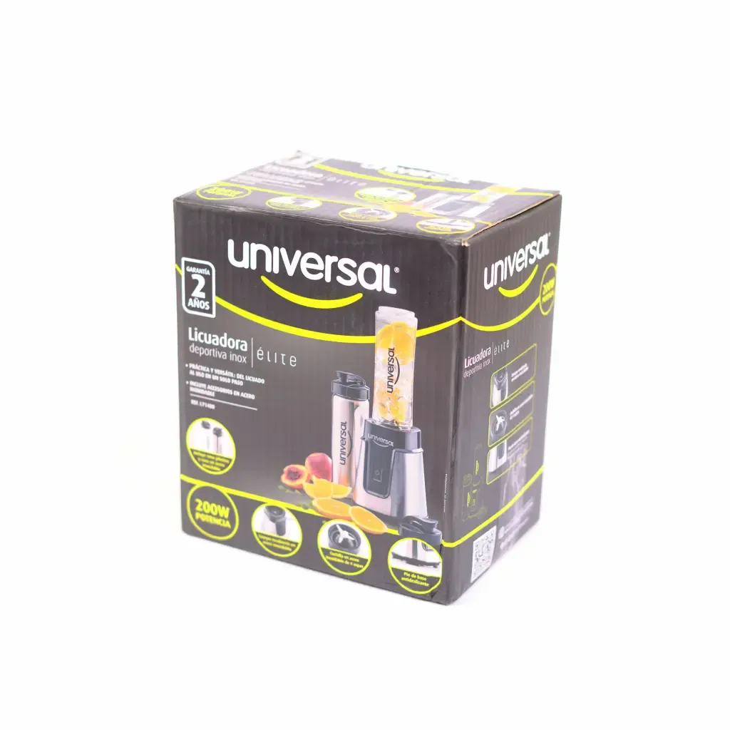 Licuadora Vaso Plastico-Acero Inoxidable Deportiva Universal 110V