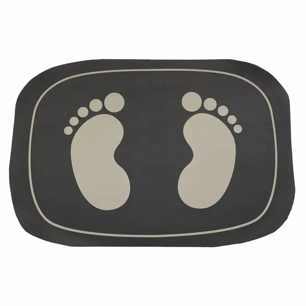 ALFOMBRA 60X40X0.5CM NEGRO PARA BAÑO  