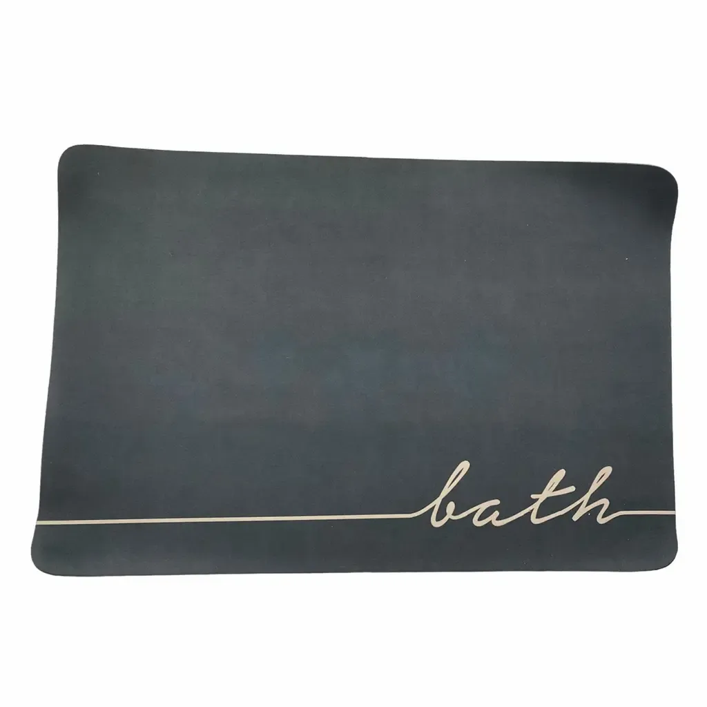 ALFOMBRA 60X40X0.4CM AZUL PARA BAÑO  