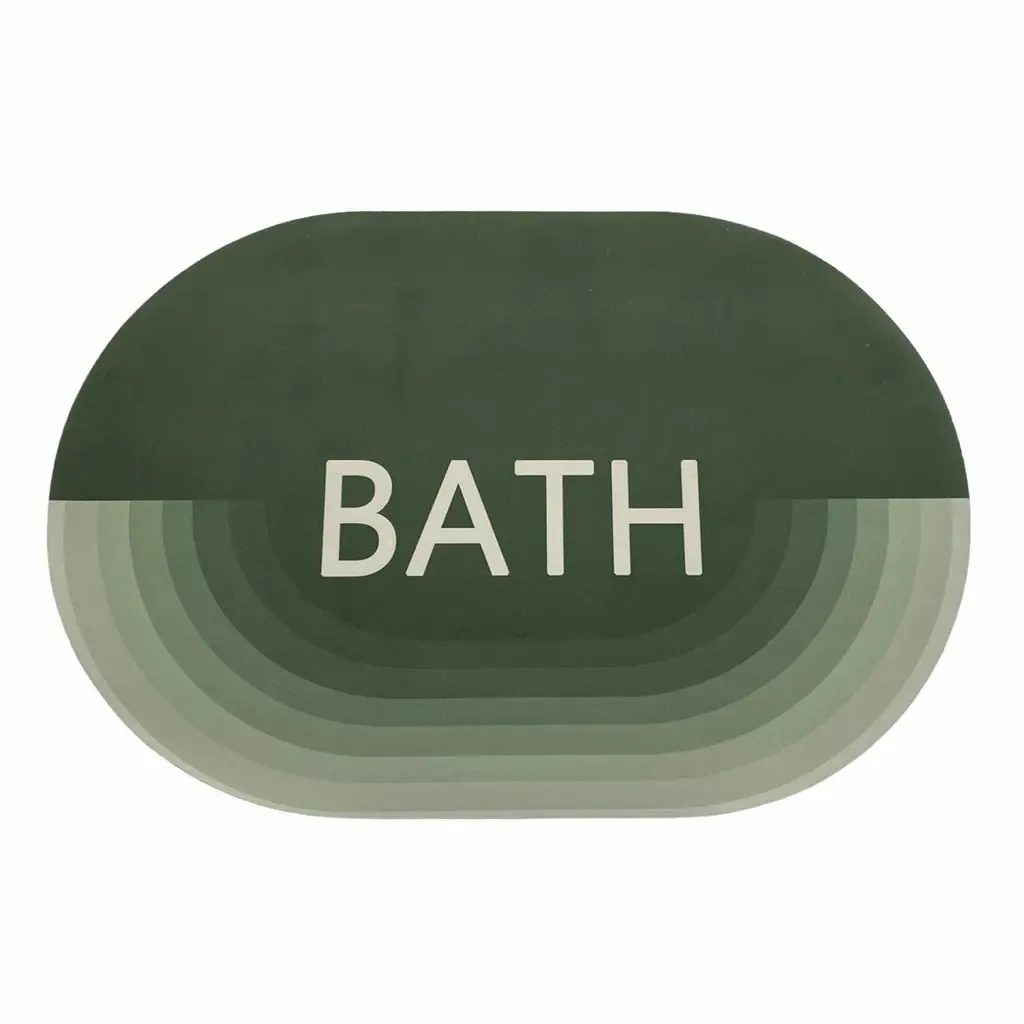 ALFOMBRA 60X40X0.4CM BATH VERDE PARA BAÑO  
