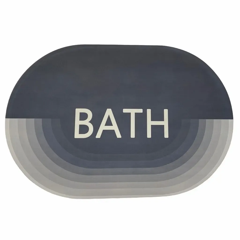 ALFOMBRA 60X40X0.4CM BATH AZUL PARA BAÑO  